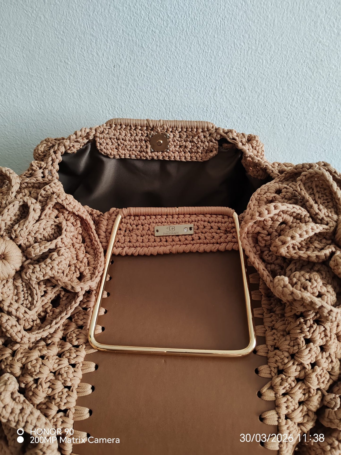 Handgefertigte Braune Ledertasche