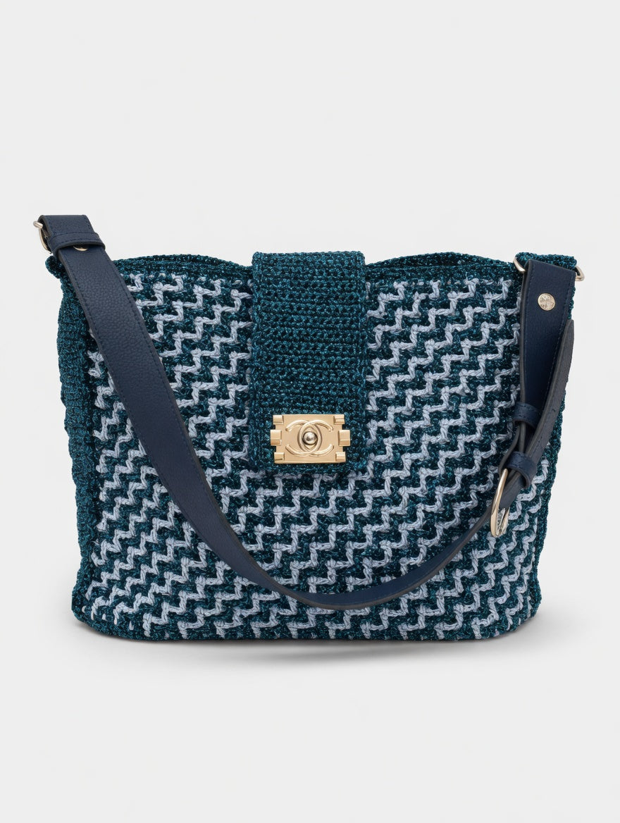Tweed Ocean Crossbody Tasche