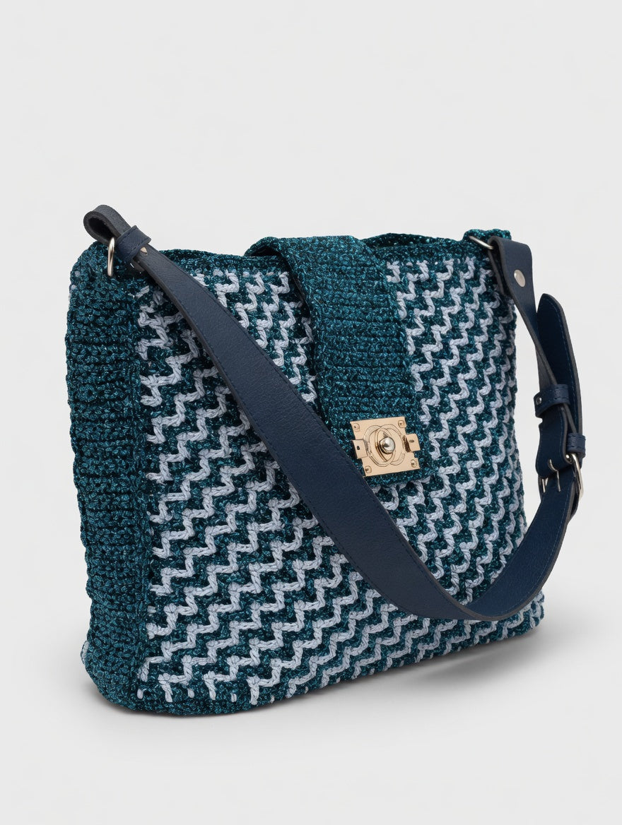 Tweed Ocean Crossbody Tasche