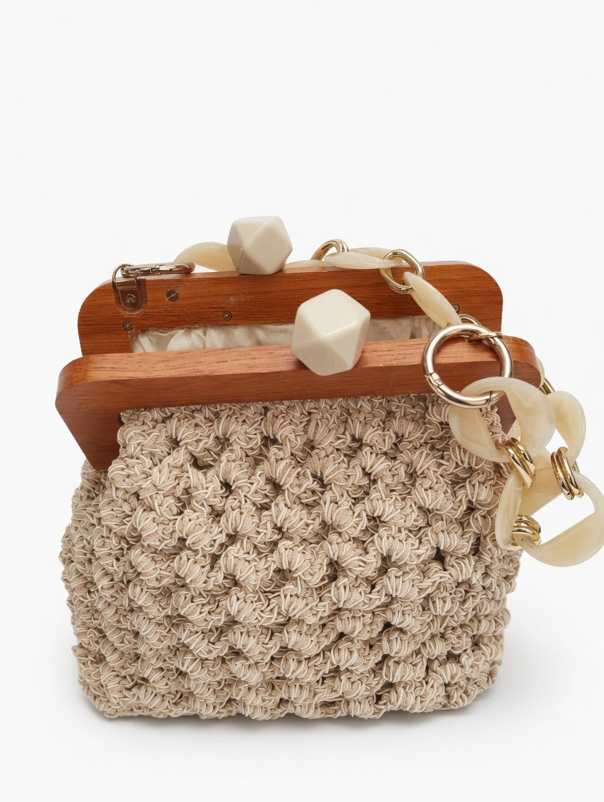 Boho Ivory Chain Tasche