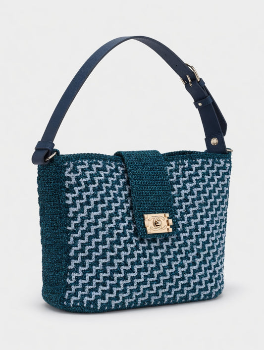 Tweed Ocean Crossbody Tasche