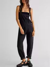Combinaison en jean à la mode pour femme, coupe ample, bavette classique, jean décontracté, combinaison en jean extensible, jambe fuselée, pantalon en jean