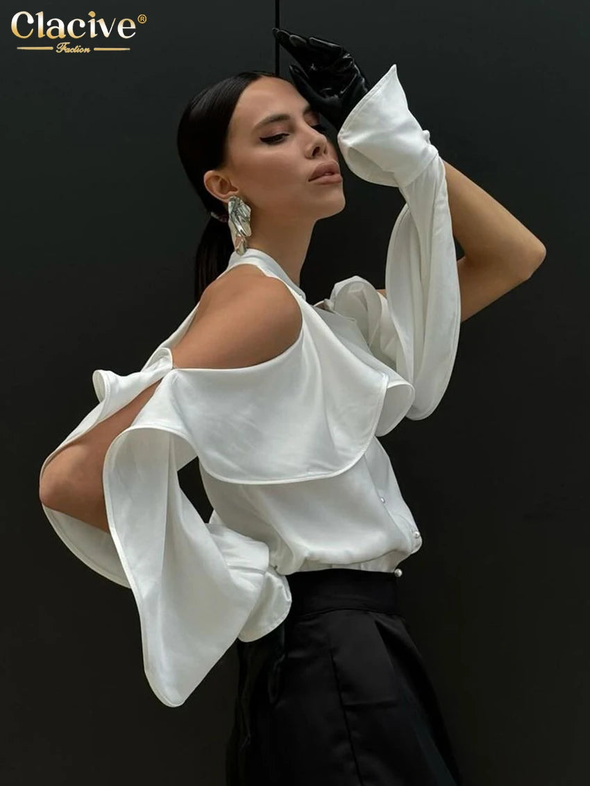 Élégant chemisier blanc pour femmes au design intemporel