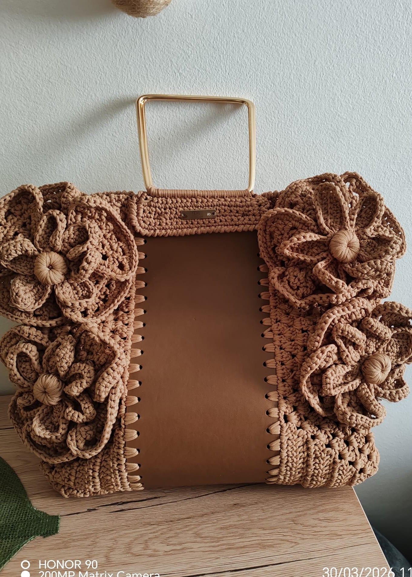 Handgefertigte Braune Ledertasche