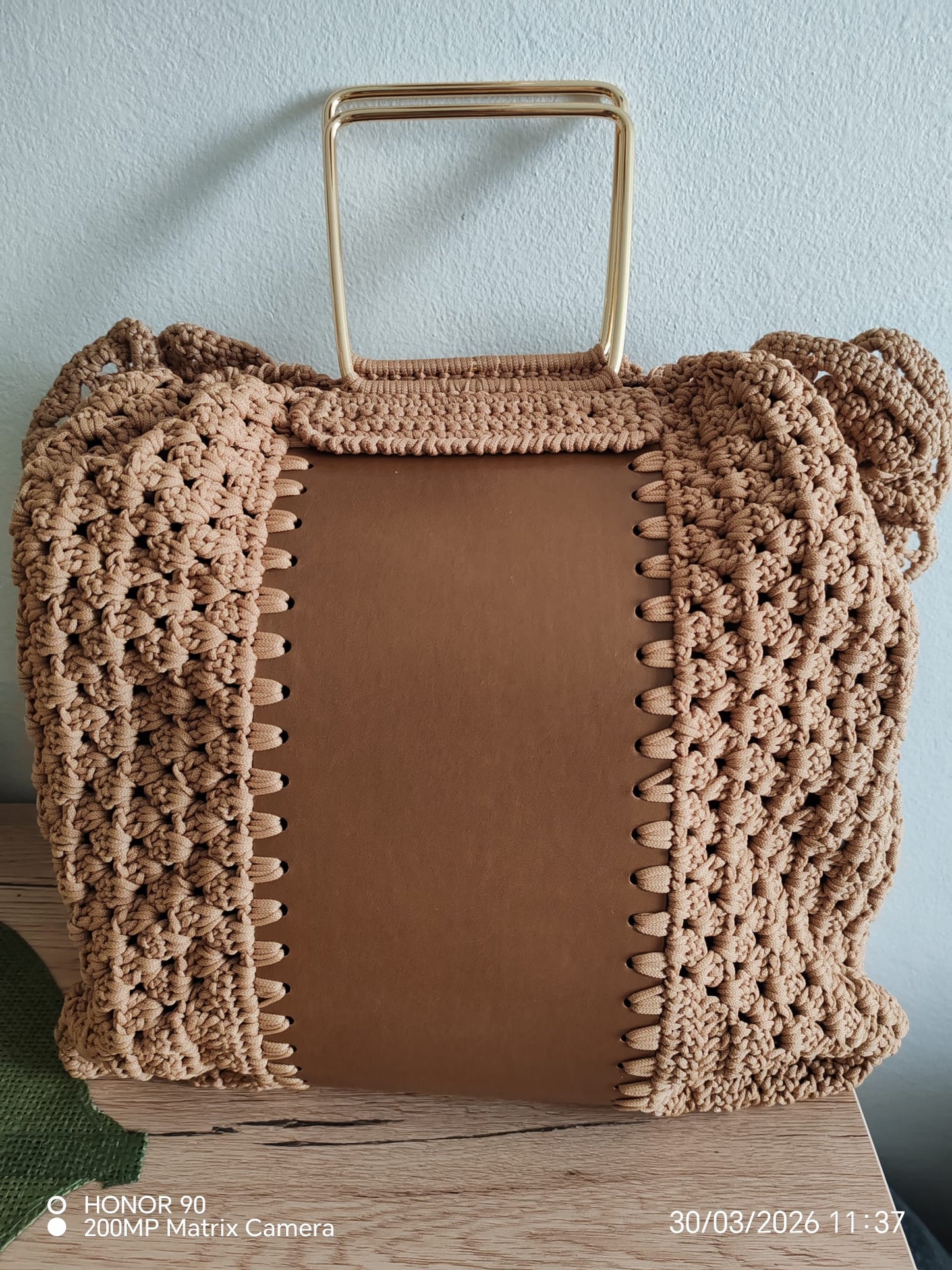 Handgefertigte Braune Ledertasche