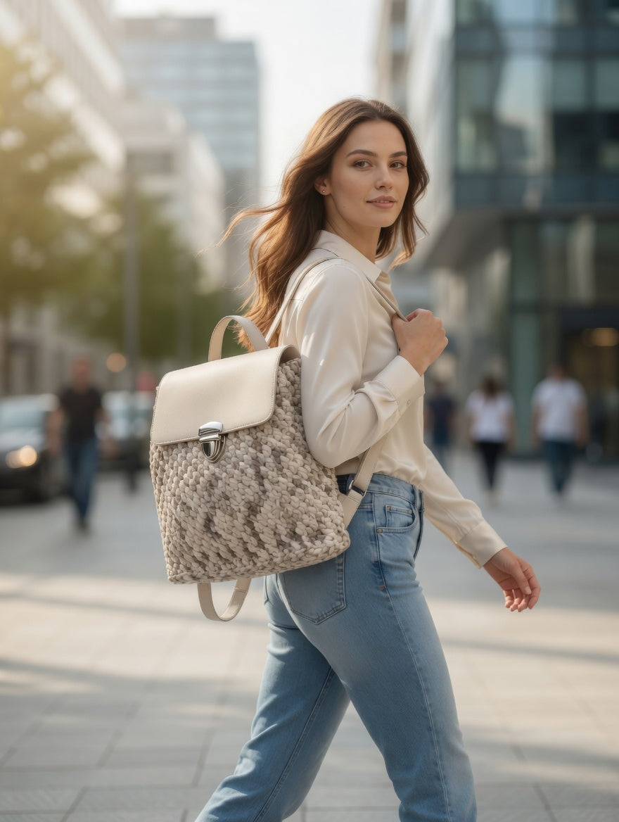 « Sérénité » – Sac à dos tissé à la main