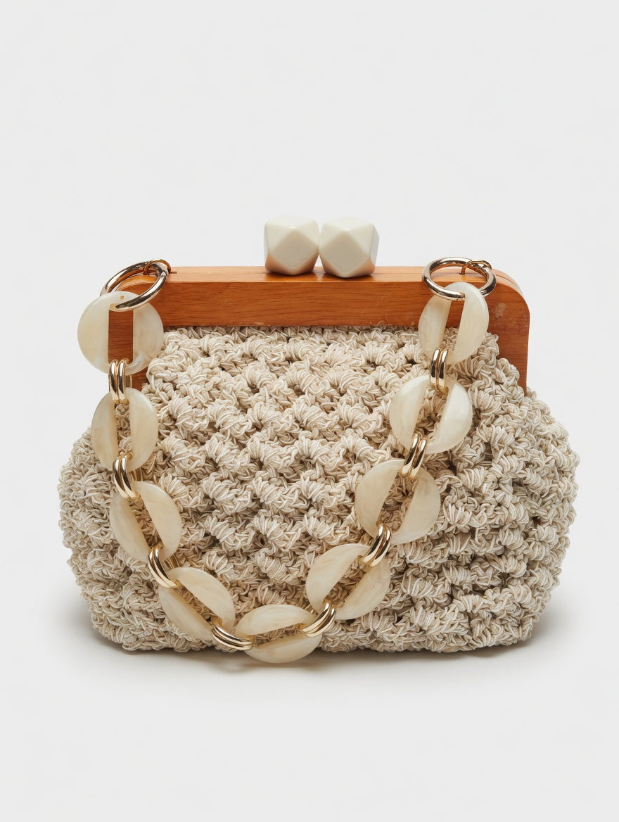 Boho Ivory Chain Tasche
