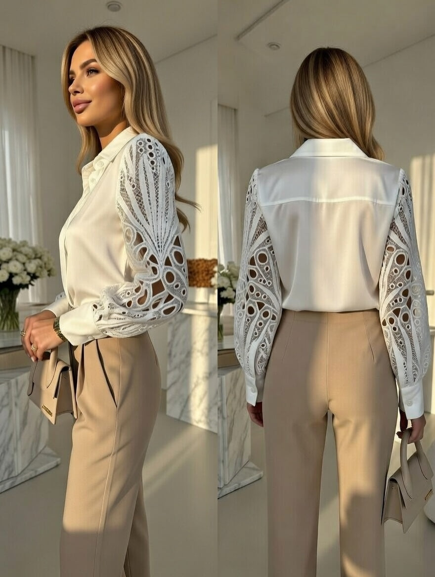 Chemisier en mousseline de tissu épais