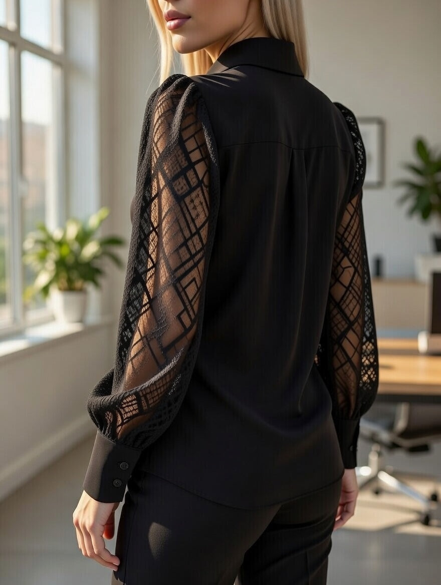 Chemisier en mousseline de tissu épais
