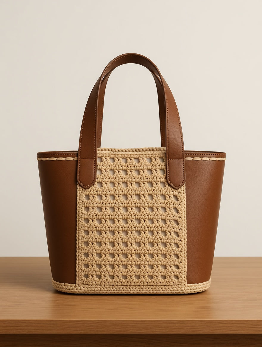 Sac en cuir et crochet fait à la main – Doriva Handmade